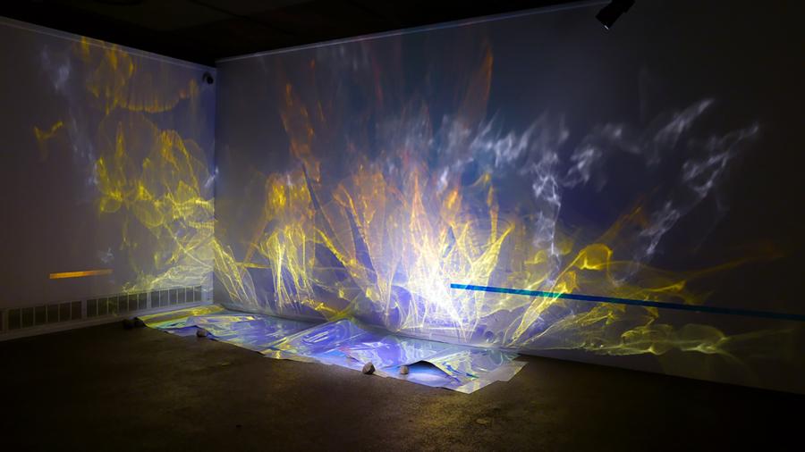 Lume’s art installation “what opens like a blaze of fire (for Joyce Sutphen and Galilee Peaches)” was at St. Catherine University in St. Paul in 2021.