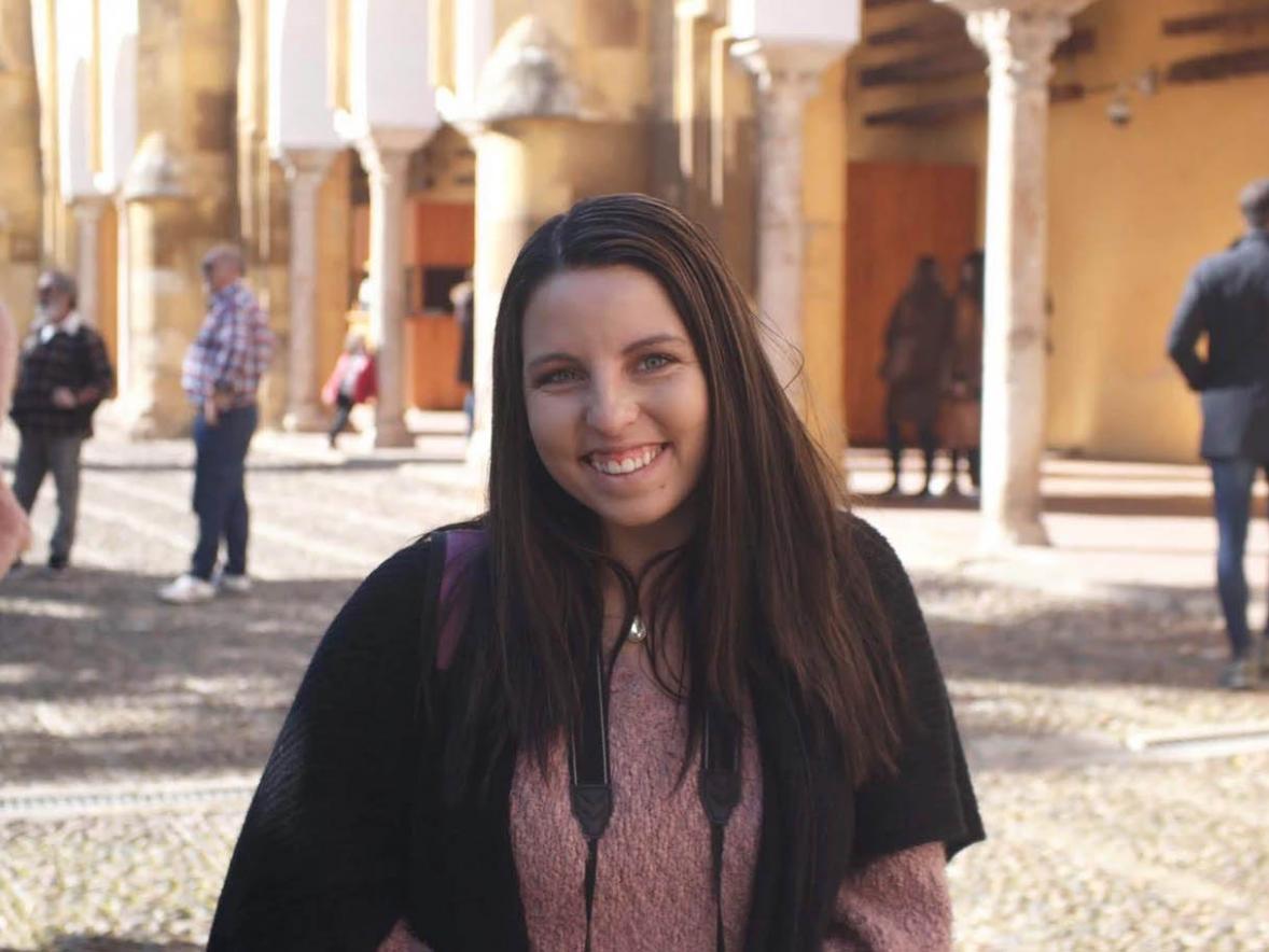 UW-Stout HRTM student Kaylee Harris studying abroad in Seville, Spain,