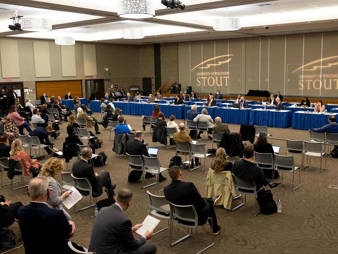 The Joint Finance Committee held a state budget hearing April 22 at UW-Stout.