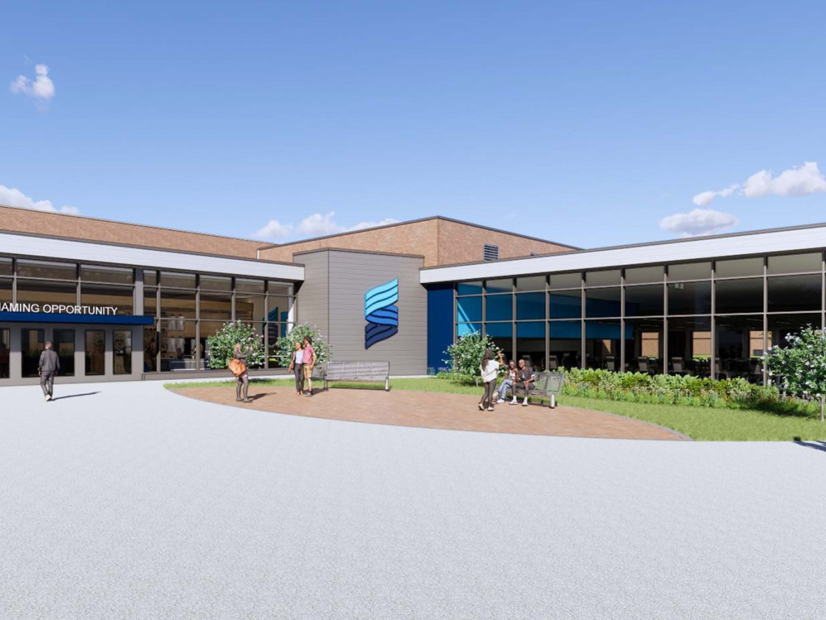 Rendering of New Recreation Complex Entrance